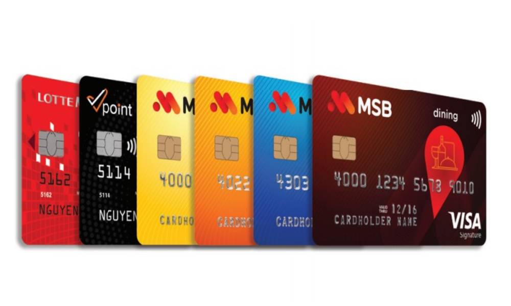 Các loại thẻ tín dụng của ngân hàng MSB