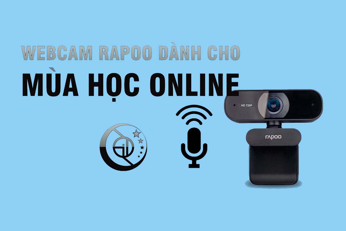 Webcam học trực tuyến giá rẻ 720p Rapoo C200