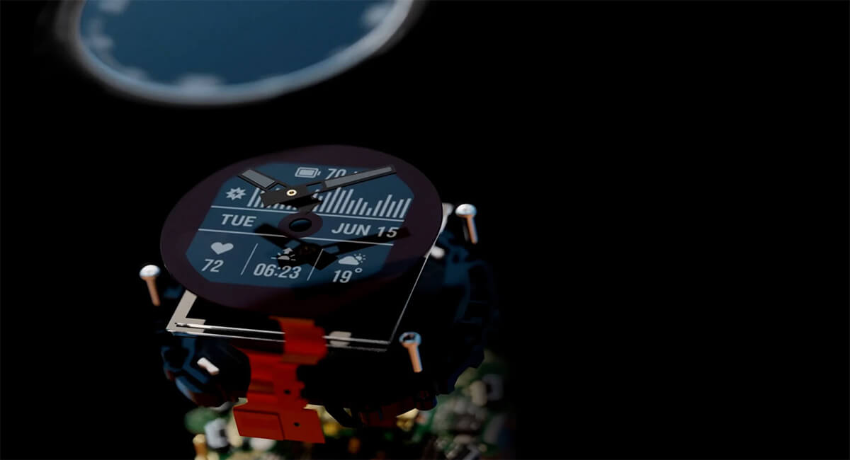Instinct Crossover Solar có thiết kế độc nhất với đồng hồ kim cổ điển kết hợp những tính năng thông minh